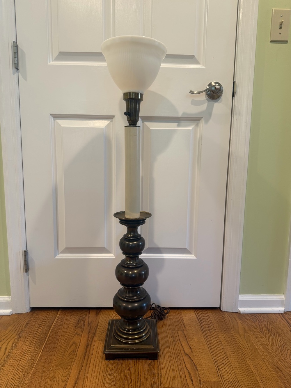 Vintage Stiffel Hollywood Regency Style Brass Torchiere Table Lamp 3ft